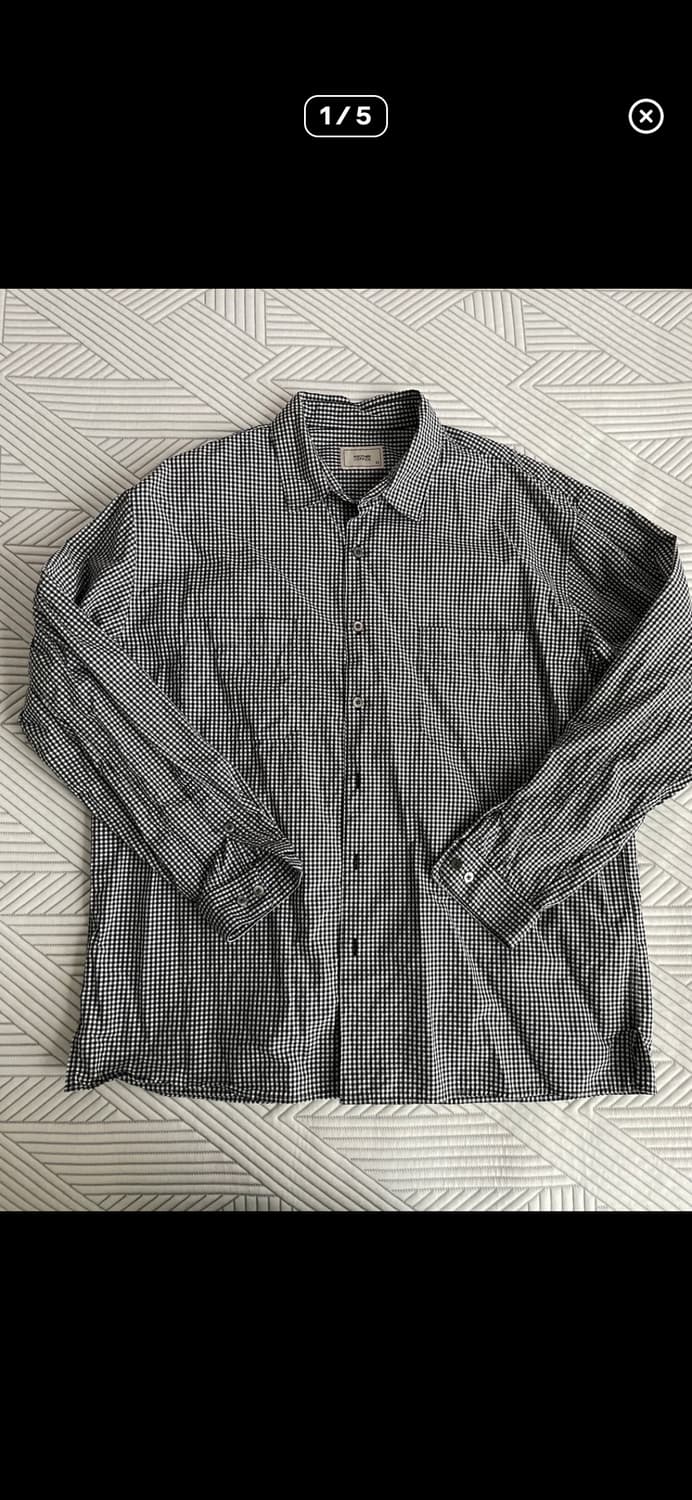 어나더오피스 깅엄체크셔츠 2사이즈 상품이미지1