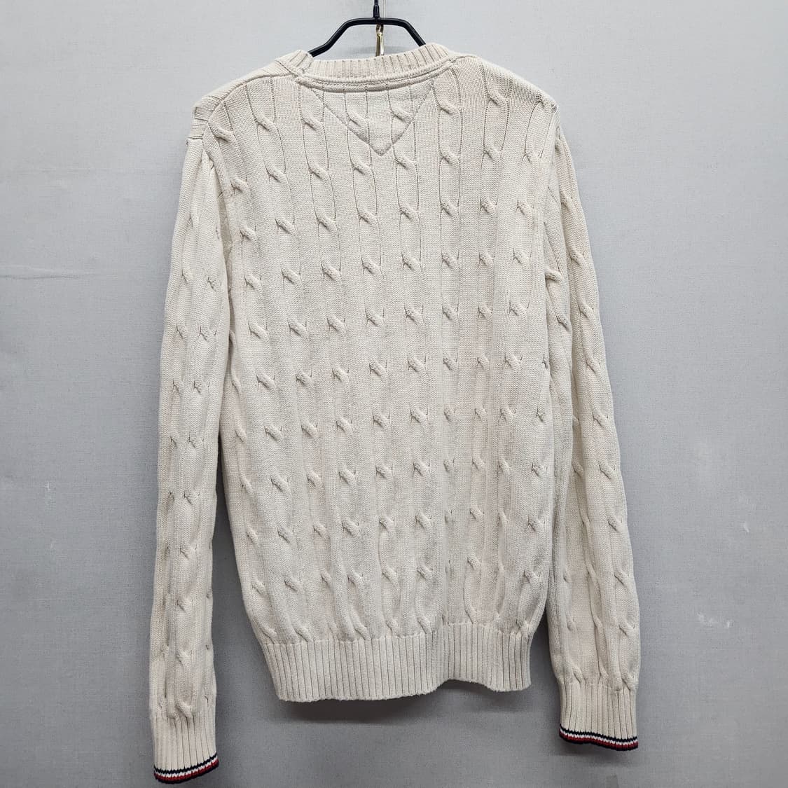 타미힐피거 로고 꽈배기 코튼 니트 S/P(M) 상품이미지4