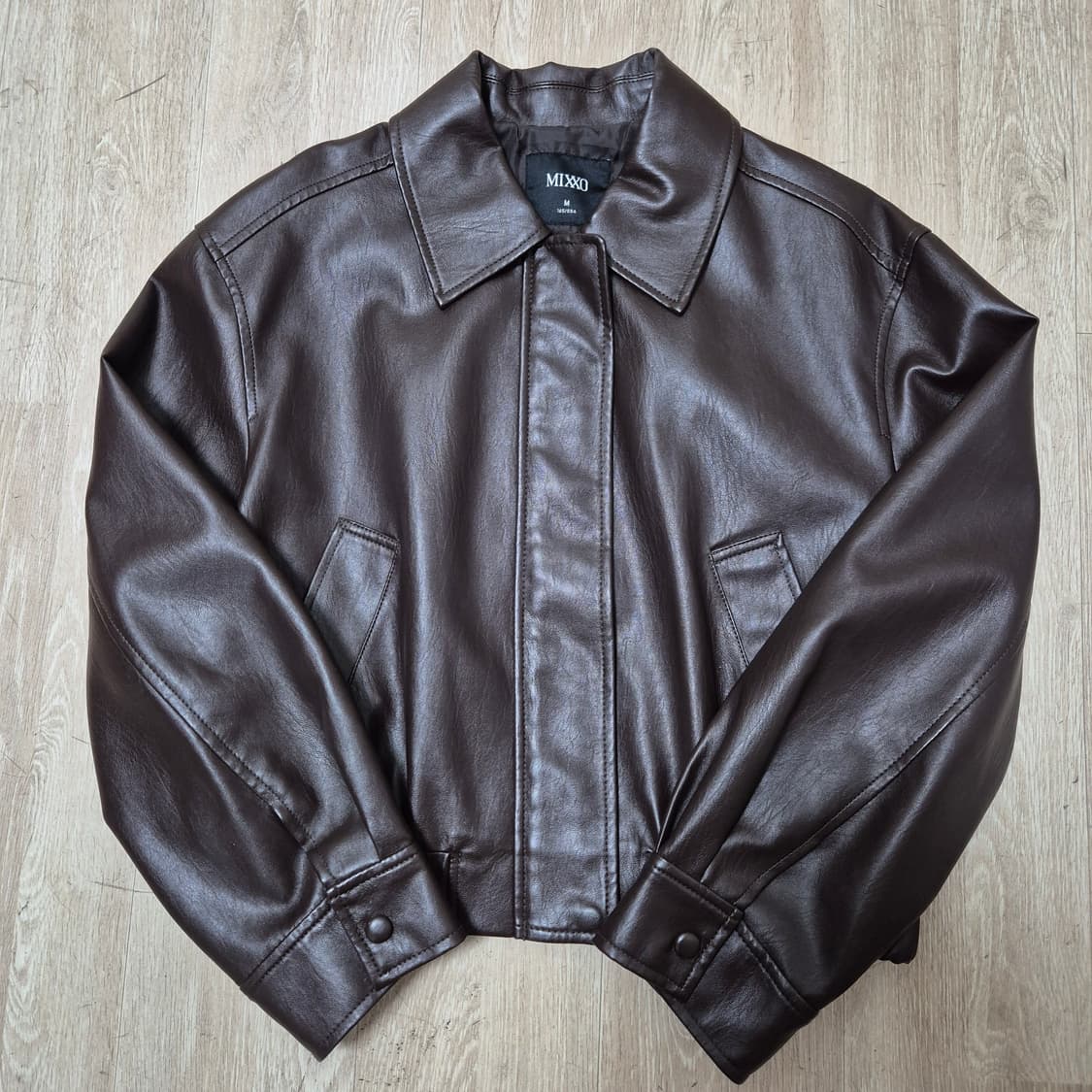 미쏘 여성 크롭 레더 라이더 가죽자켓 M(95) 상품이미지1