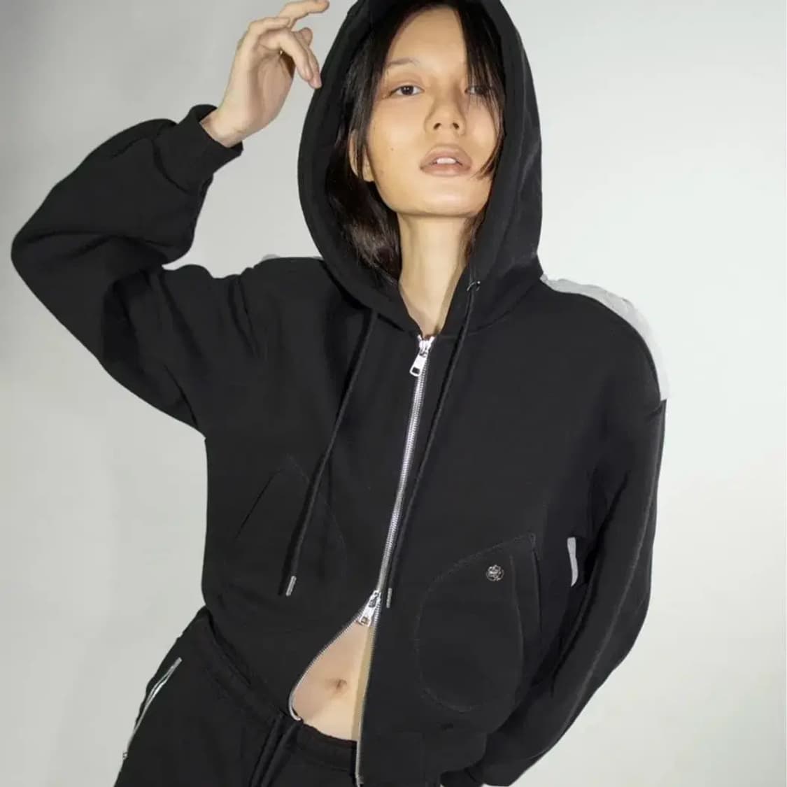 김미더영 셔링 후드집업 상품이미지3