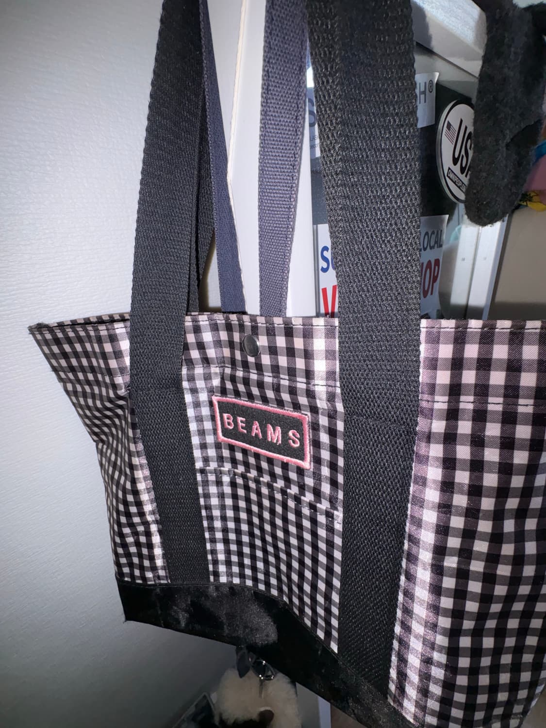 빔즈 BEAMS 깅업체크 나일론백 상품이미지1