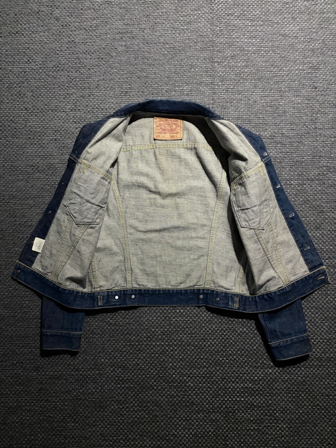 90s LEVI'S LVC 3rd DENIM TRUCKER 38 상품이미지6