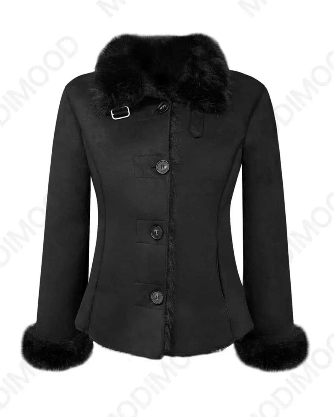 모디무드 자체제작 라인 퍼 무스탕 상품이미지5