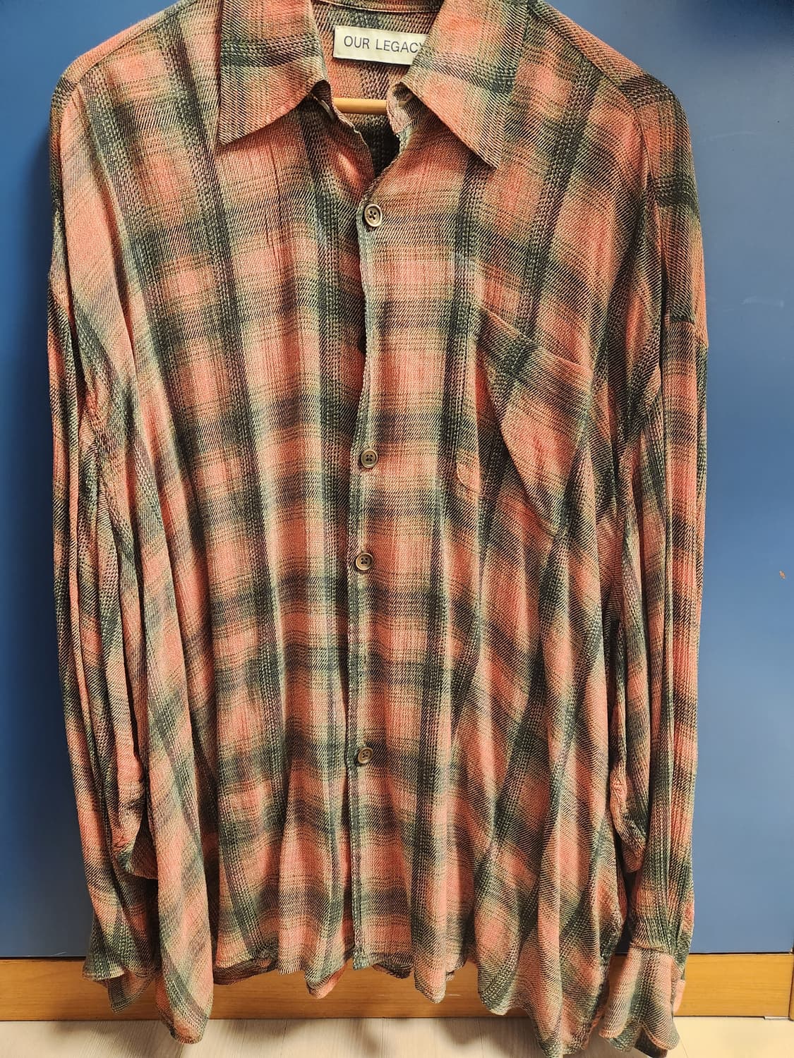 아워레가시 bd셔츠 빅 럼버체크 프린트 44 상품이미지1