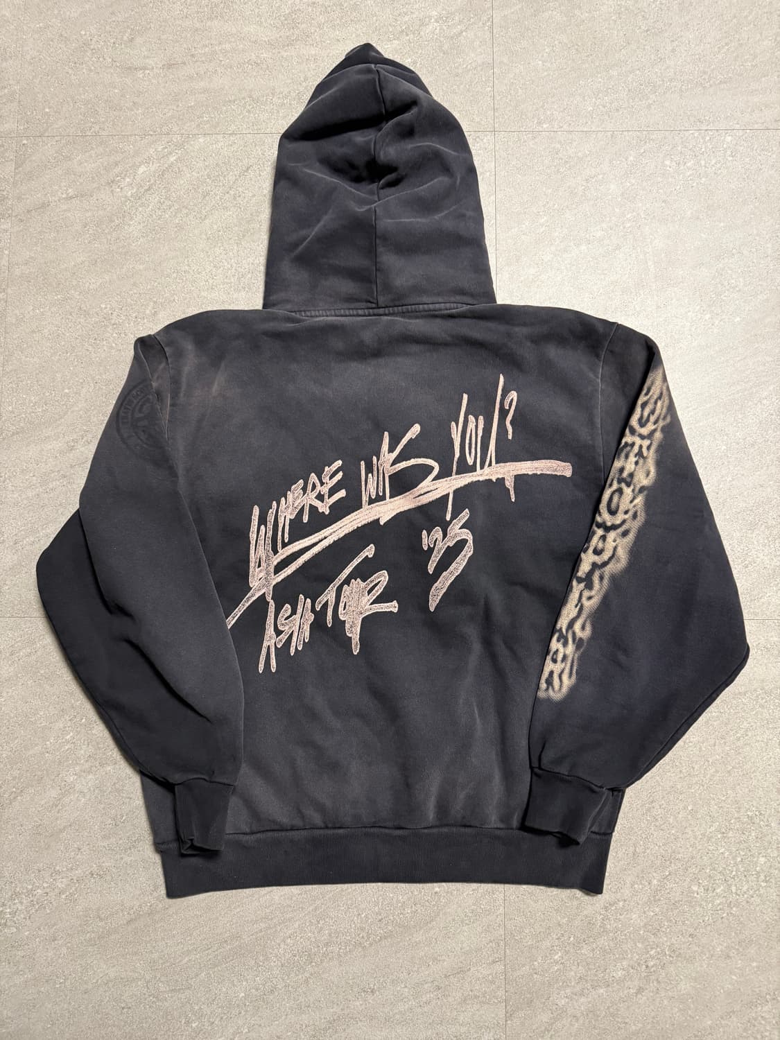 [L] 트래비스스캇 막시무스 투어 고양 머천 후드 블랙 상품이미지2