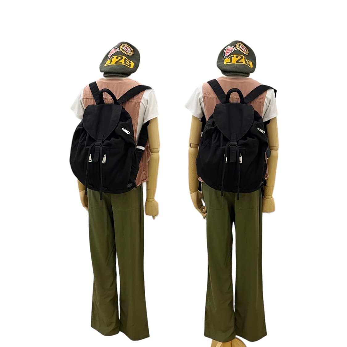 포터 헤링본 럭색 백팩 블랙 상품이미지10