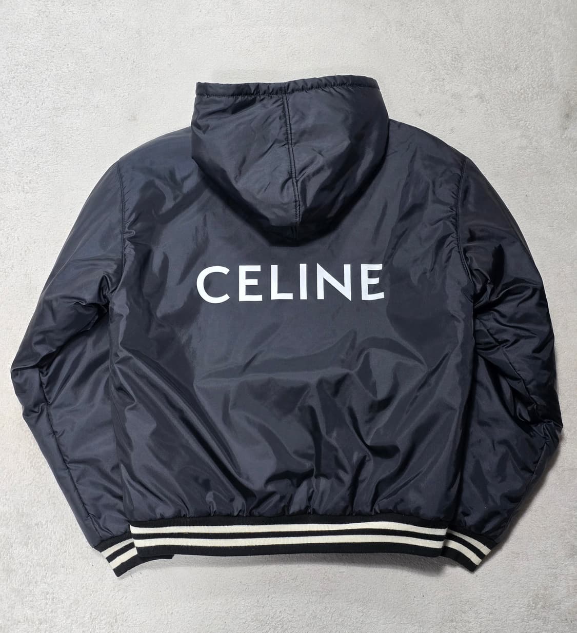 Celine 셀린느 백로고 나일론 바시티 후드 자켓 상품이미지1