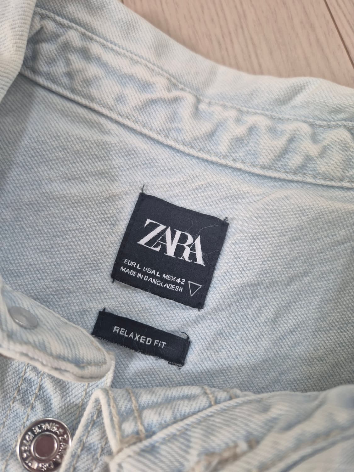 자라 워시드 데님 셔츠 자켓 상품이미지3