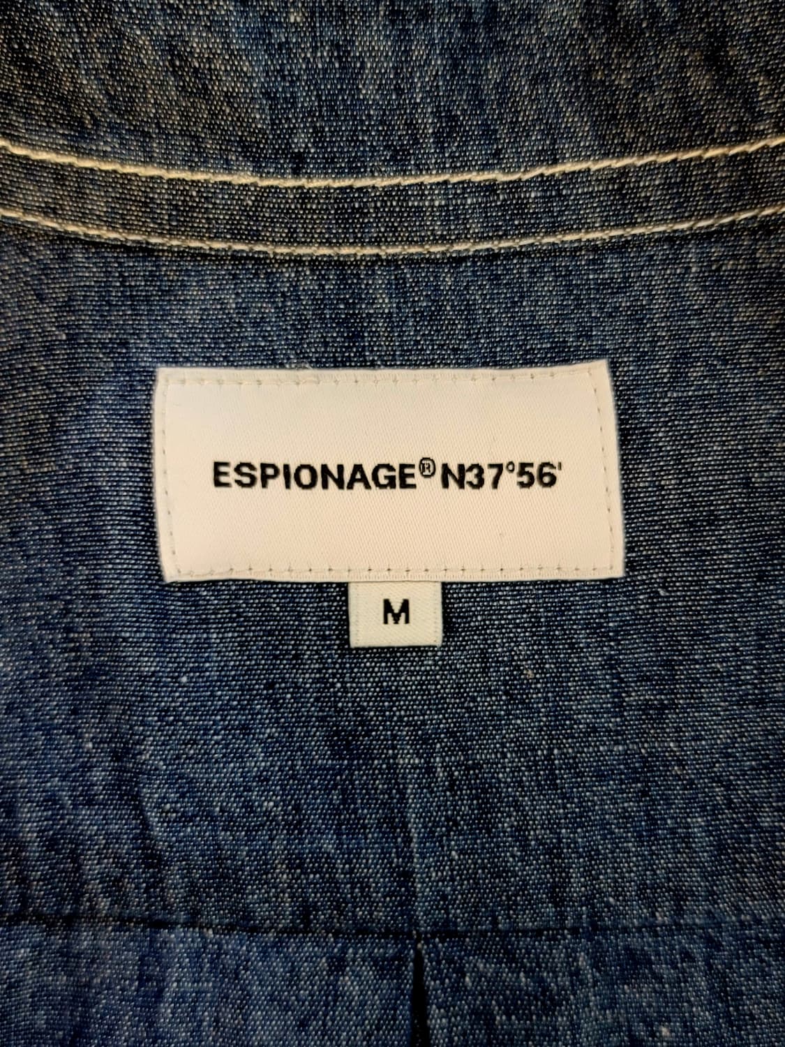 에스피오나지(ESPIONAGE) 루즈핏 반팔 샴브레이 워크셔츠 판매 상품이미지7