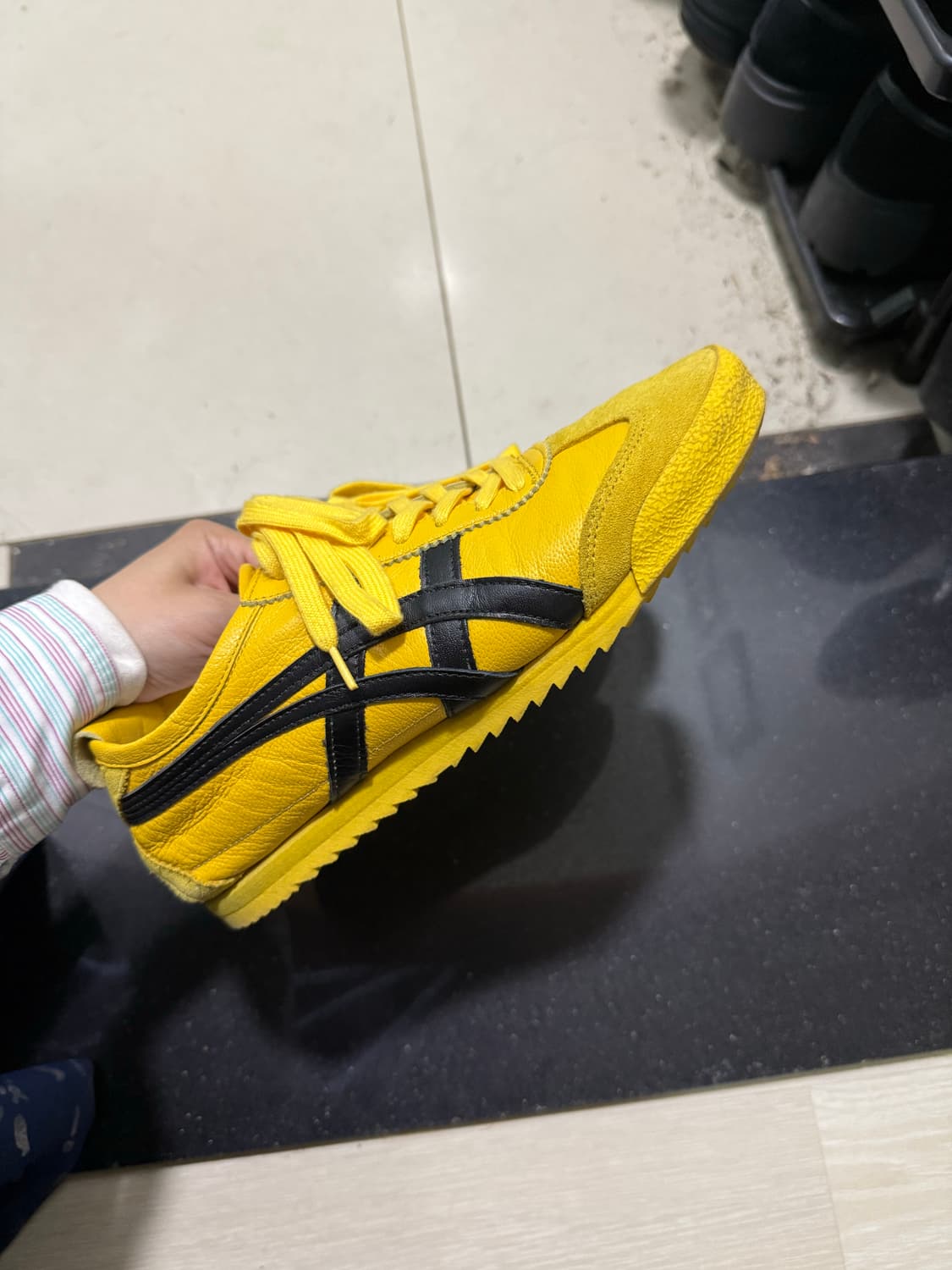 오니츠카 타이거 멕시코66 디럭스 닛폰메이드 옐로우블랙 230 상품이미지6