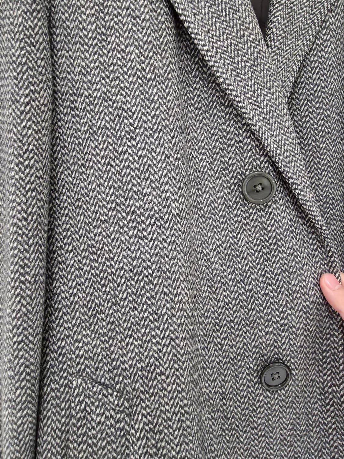 60s 아쿠아스큐텀 헤링본 코트 상품이미지6