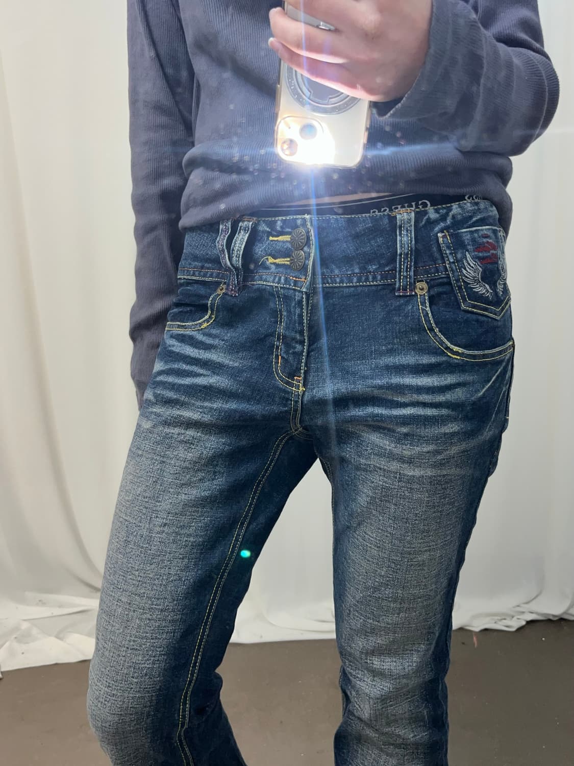 Y2K 데님 부츠컷 상품이미지3