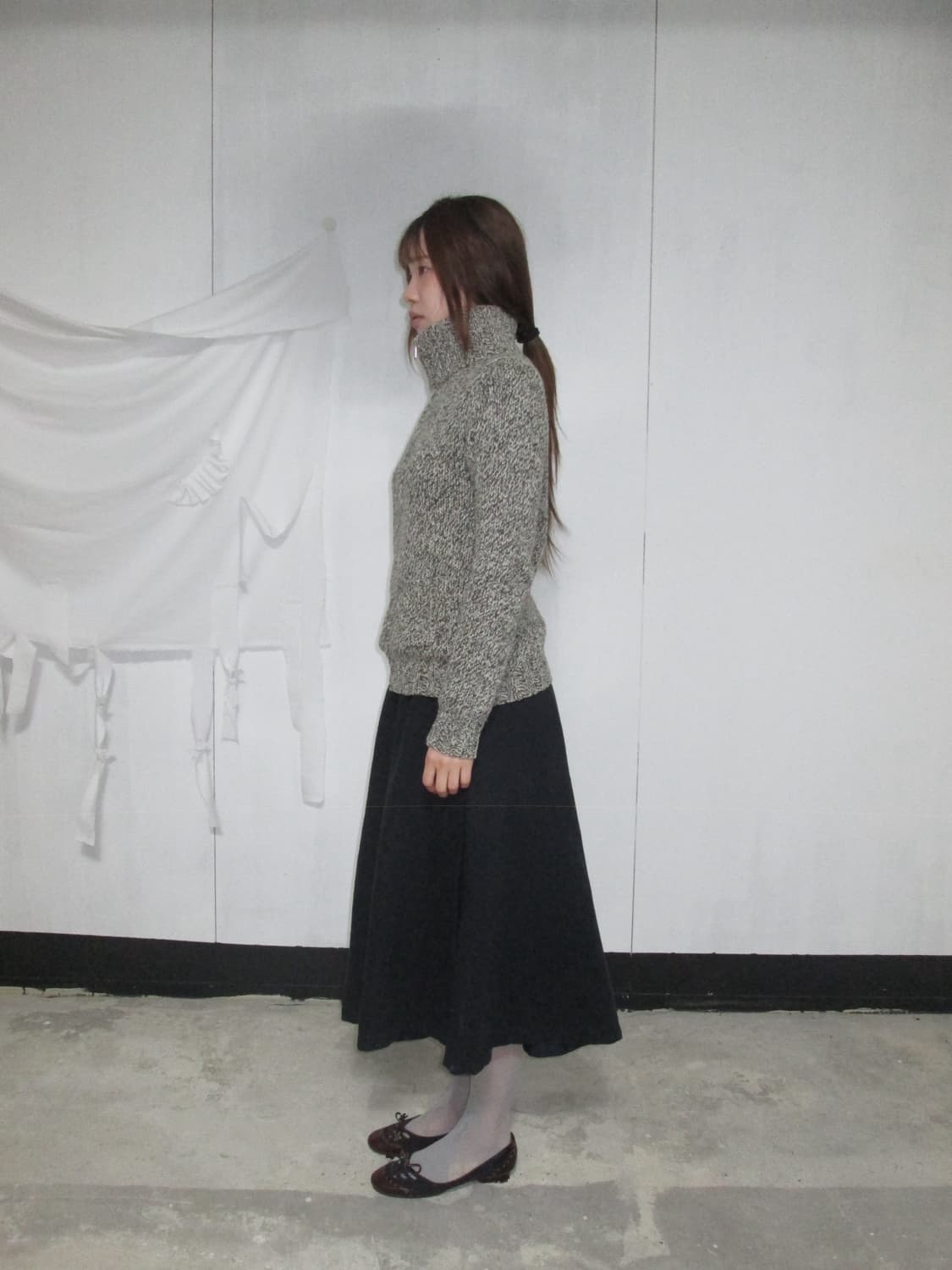 Sisley Melange Zip Knit 상품이미지3
