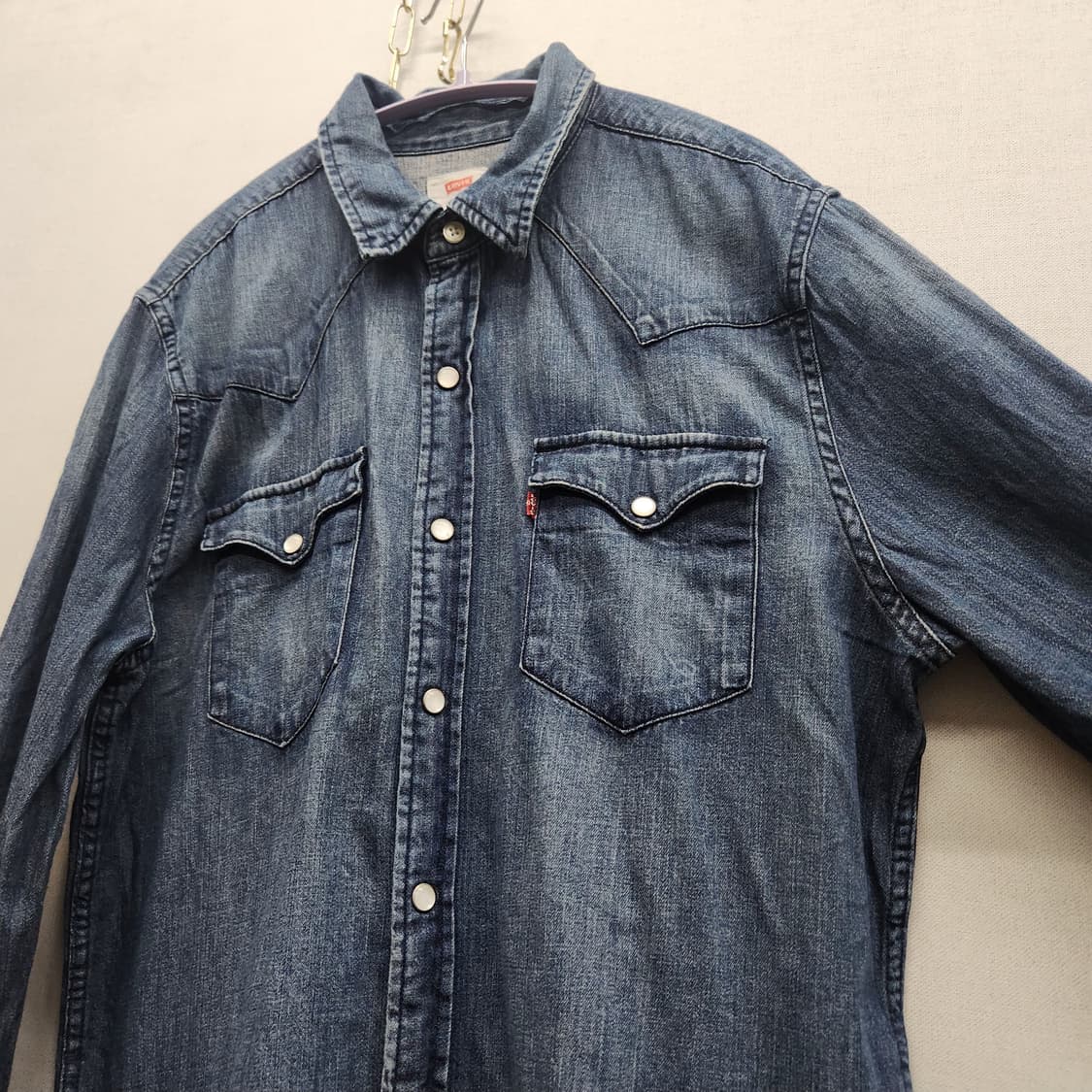 리바이스 웨스턴 데님 셔츠 M(M) 남여공용 상품이미지3