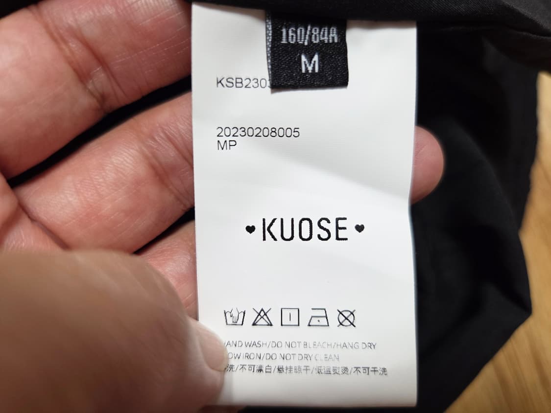 쿠오세(KUOSE) 민소매 리본 블랙 원피스 55-66 새상품 상품이미지9