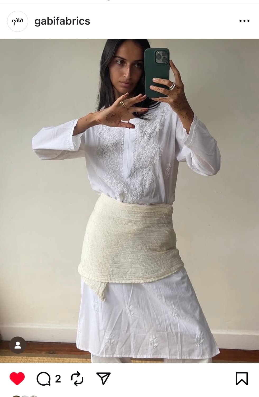 gabi fabrics shash scarf (raw_ivory) 상품이미지4