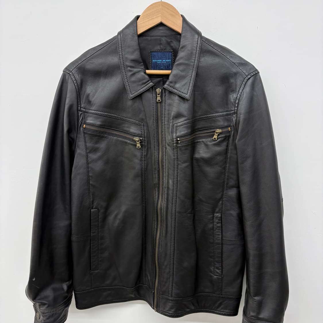 HOUND JEANS 빈티지 블랙 양가죽 자켓 남성 M 상품이미지2