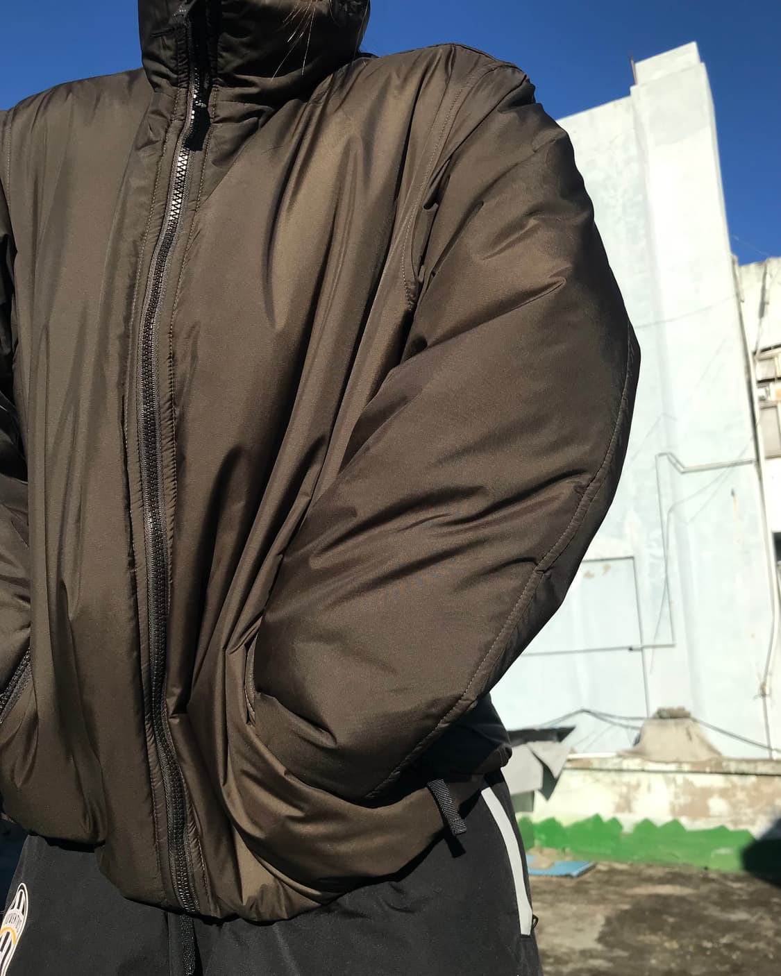 베이지 & 브라운 리버시블 패딩  상품이미지8