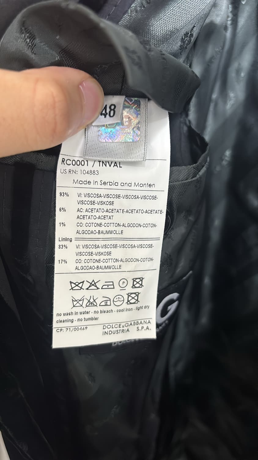 돌체엔가바나 벨벳 코트 48사이즈 상품이미지3