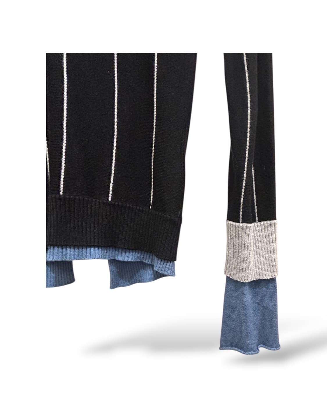 jp vintage) maison gilly 블랙 스트라이프 가디건  상품이미지3