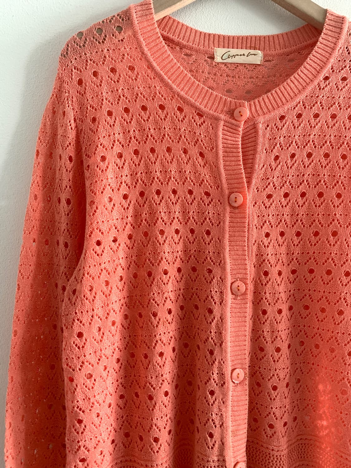 Vintage Punching Orange Knit Cardigan 상품이미지4