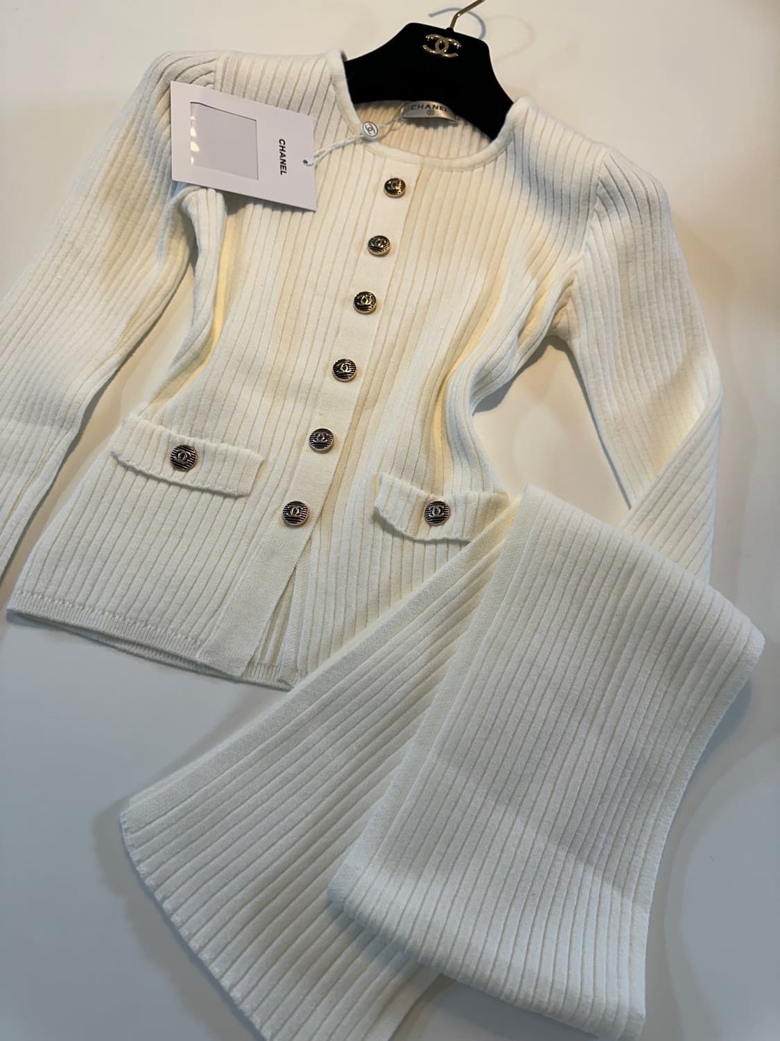 (새상품)샤넬티 머플러세트 상품이미지4