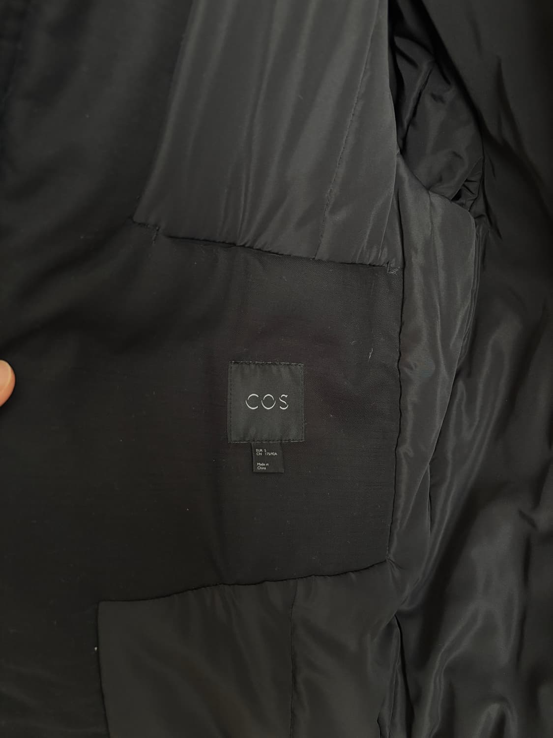 COS 코스 남자 블랙 봄버 패딩 자켓(S) 상품이미지6