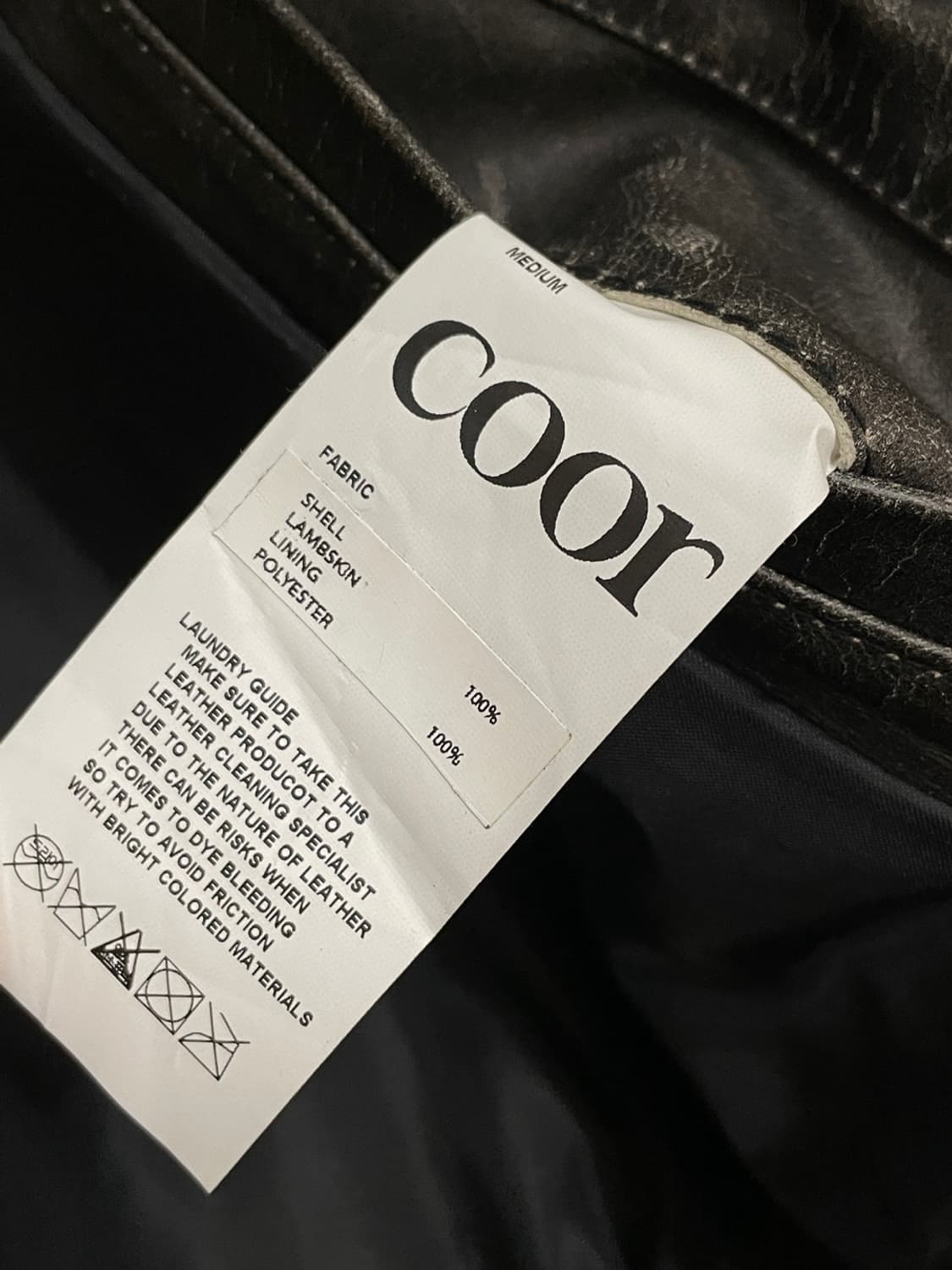 쿠어 내추럴 필링 풀업 가죽 자켓  상품이미지3