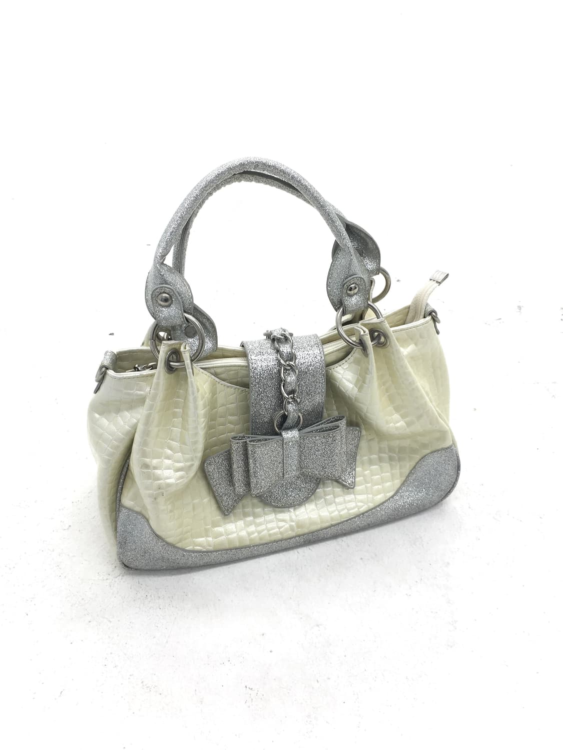 silver glitter ribbon detail bag 상품이미지1