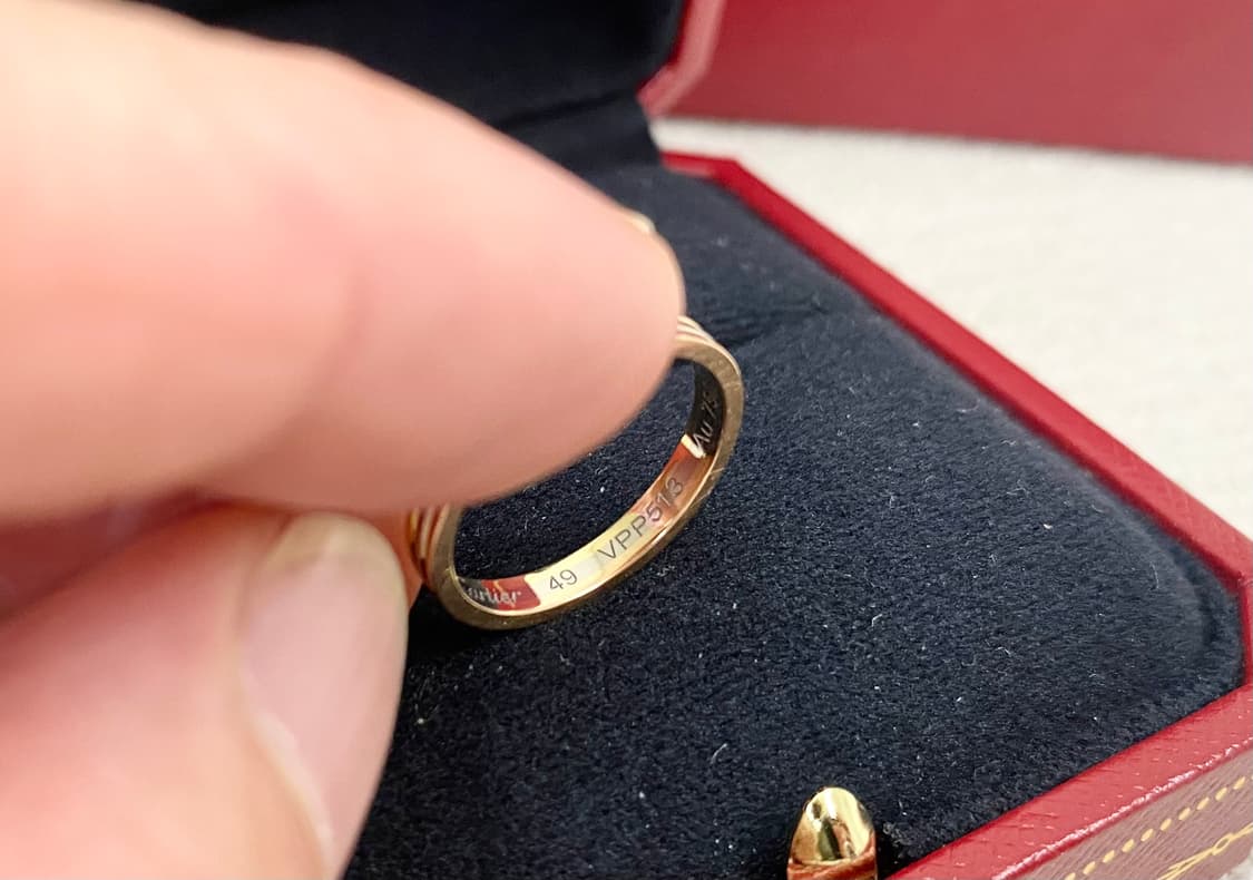 까르띠에 방돔 루이 2.5mm 웨딩링 18k 3색 49호 상품이미지7