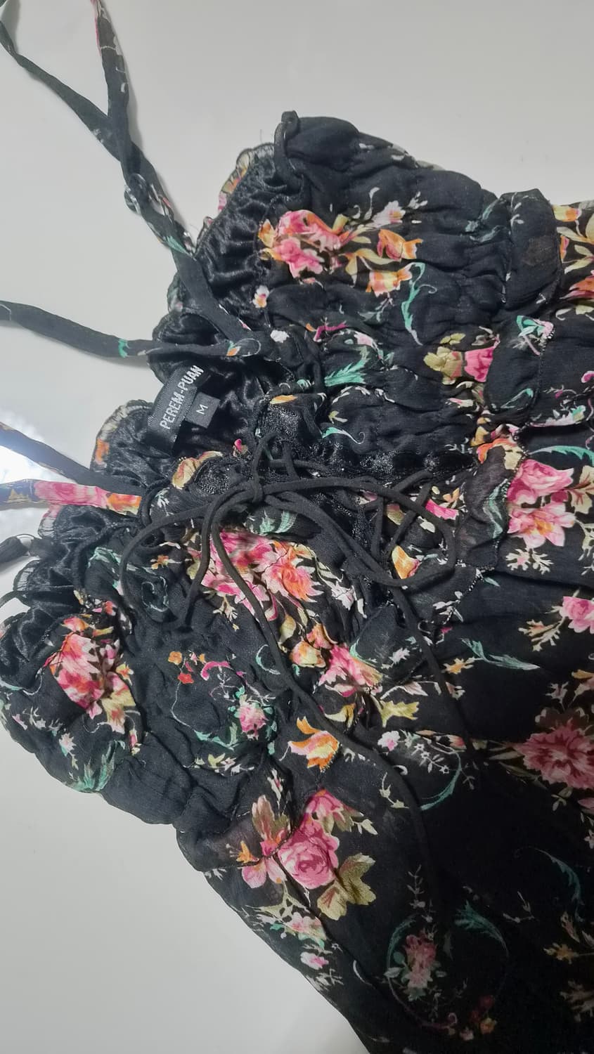 블랙 플로럴 맥시 원피스 상품이미지3