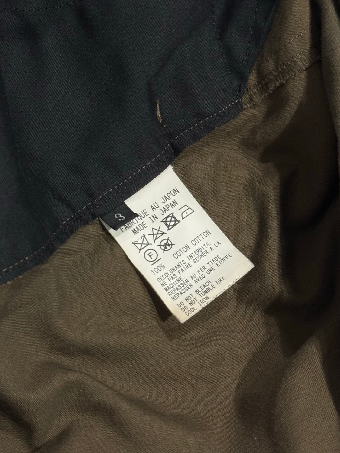 요지야마모토 카키브라운 와이드 쇼츠 상품이미지6