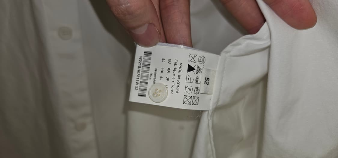 우영미 화이트 셔츠 52사이즈 상품이미지5