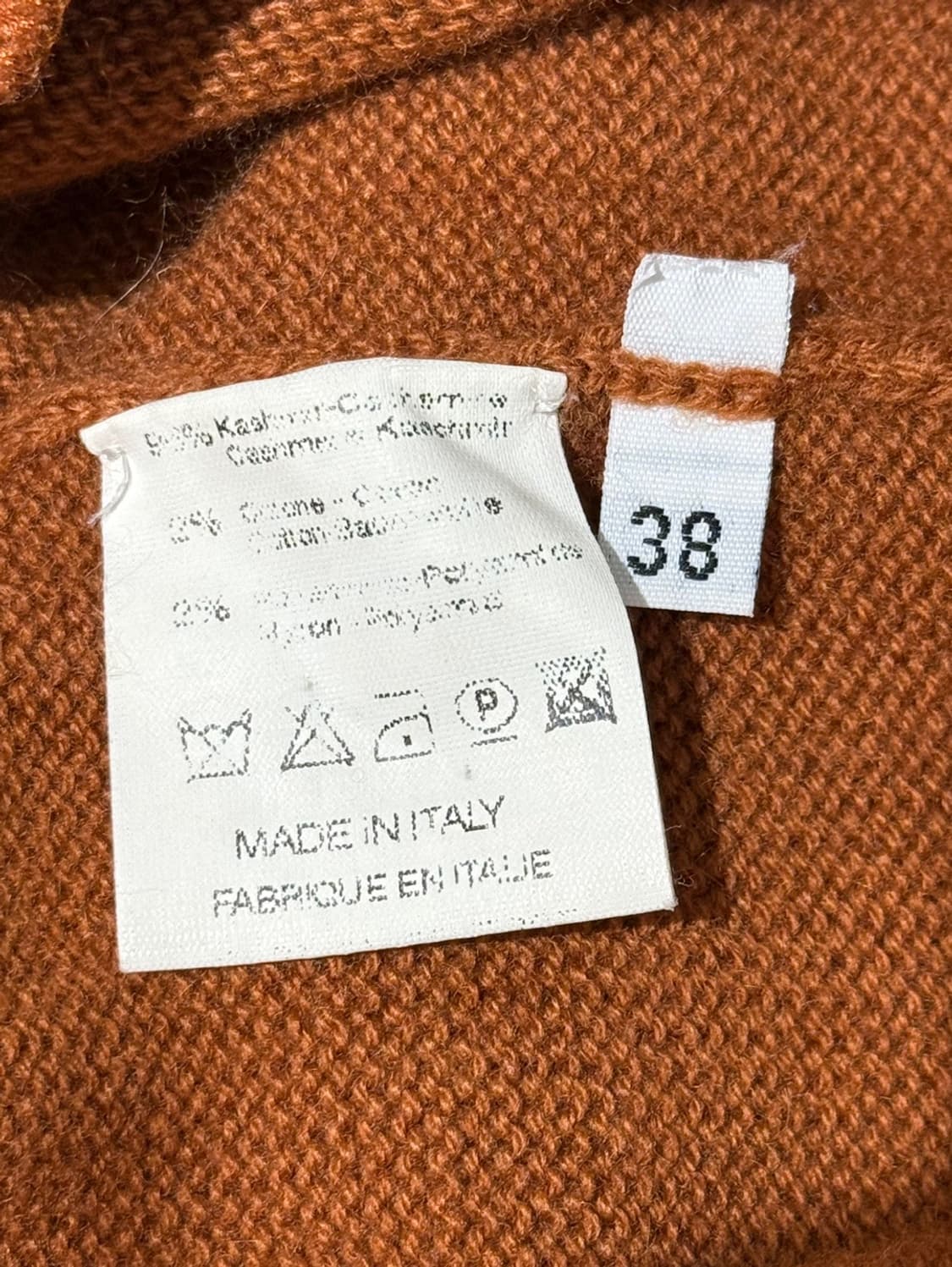 질샌더 오렌지브라운 캐시미어 혼방 라운드넥 니트 스웨터 상품이미지8