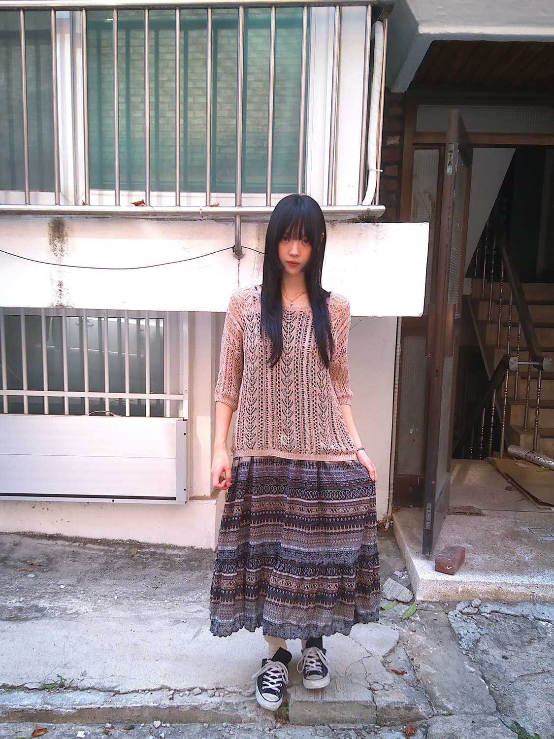 Loose Punching Knit(Beige) 상품이미지4
