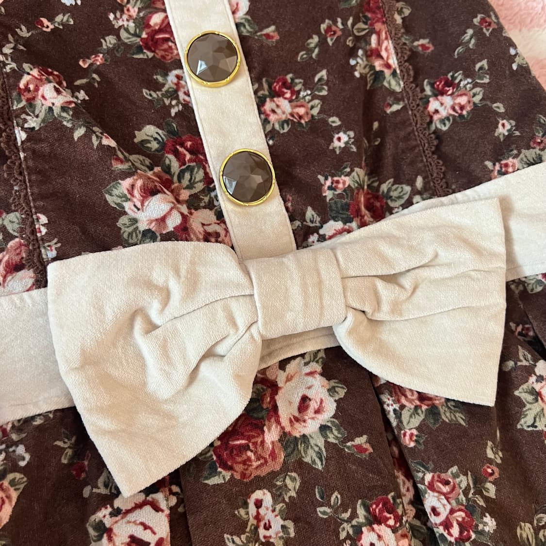 리즈리사 고전 플라워 리본 원피스 라떼갸루 히메카지 히메갸루 핀터 상품이미지2