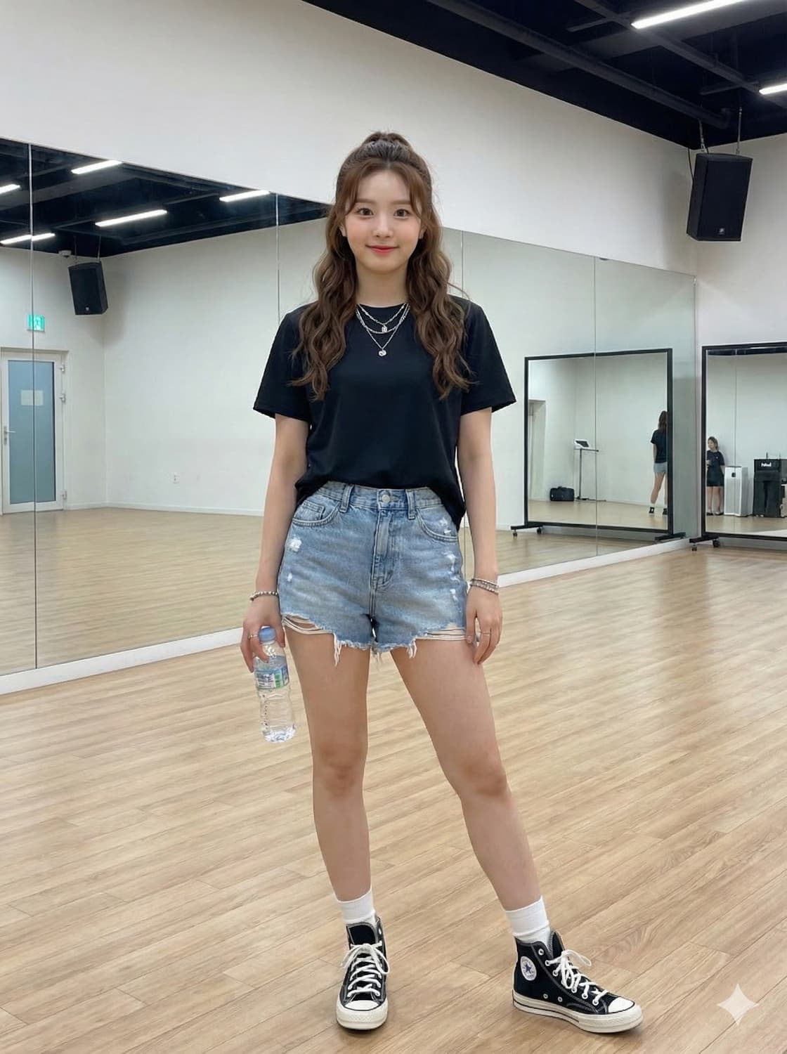 안다르(andar) 기능성 베이직 숏슬리브 블랙 상품이미지1