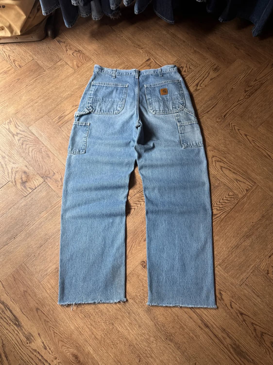 [33]칼하트 USA 덩가리핏 컷오프 싱글니 카펜터 워크 데님 팬츠 상품이미지1