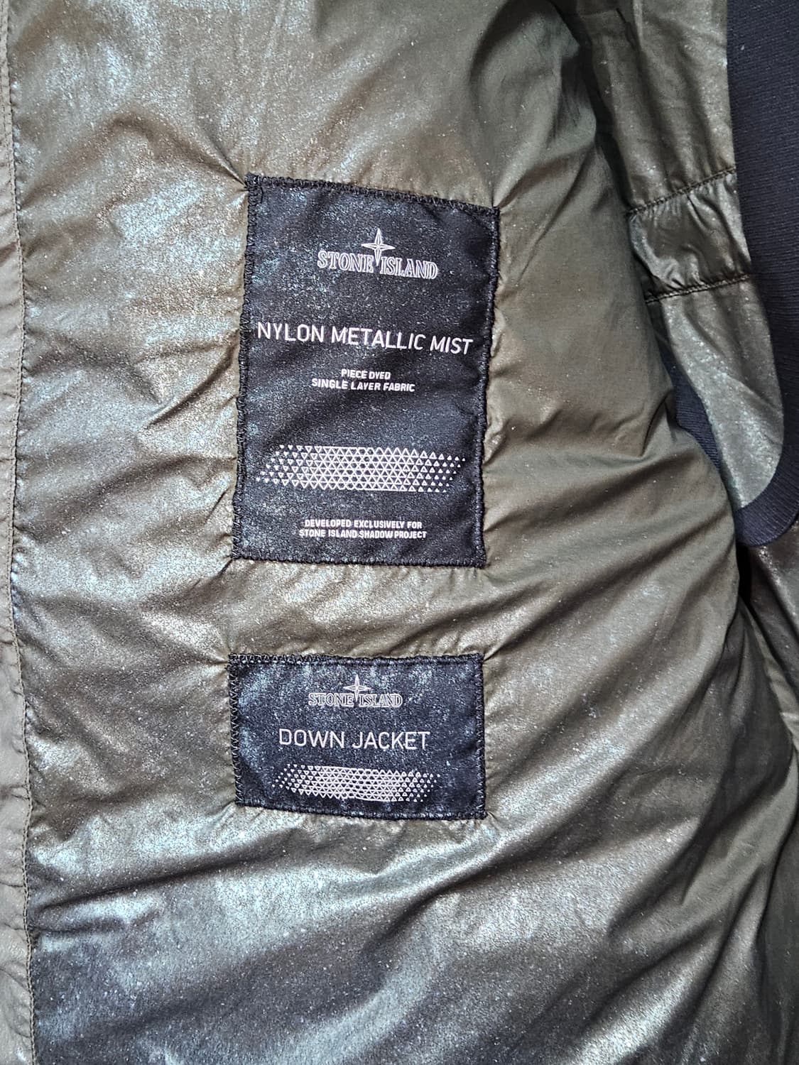 스톤아일랜드 쉐도우프로젝트 나일론 메탈릭 미스트 패딩 상품이미지5