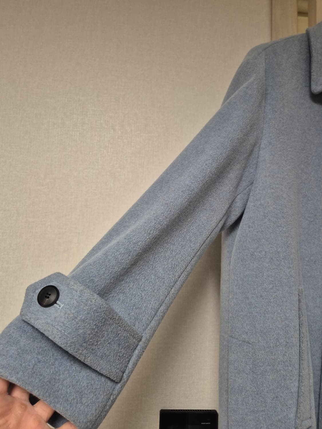 브랜드 멜란지블루 고급울모직 코트 상품이미지3