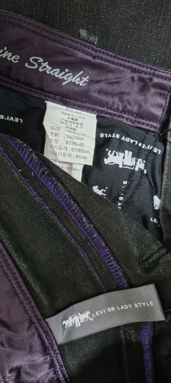 Levi's 리바이스 블랙 슬림 스트레이트진 상품이미지6