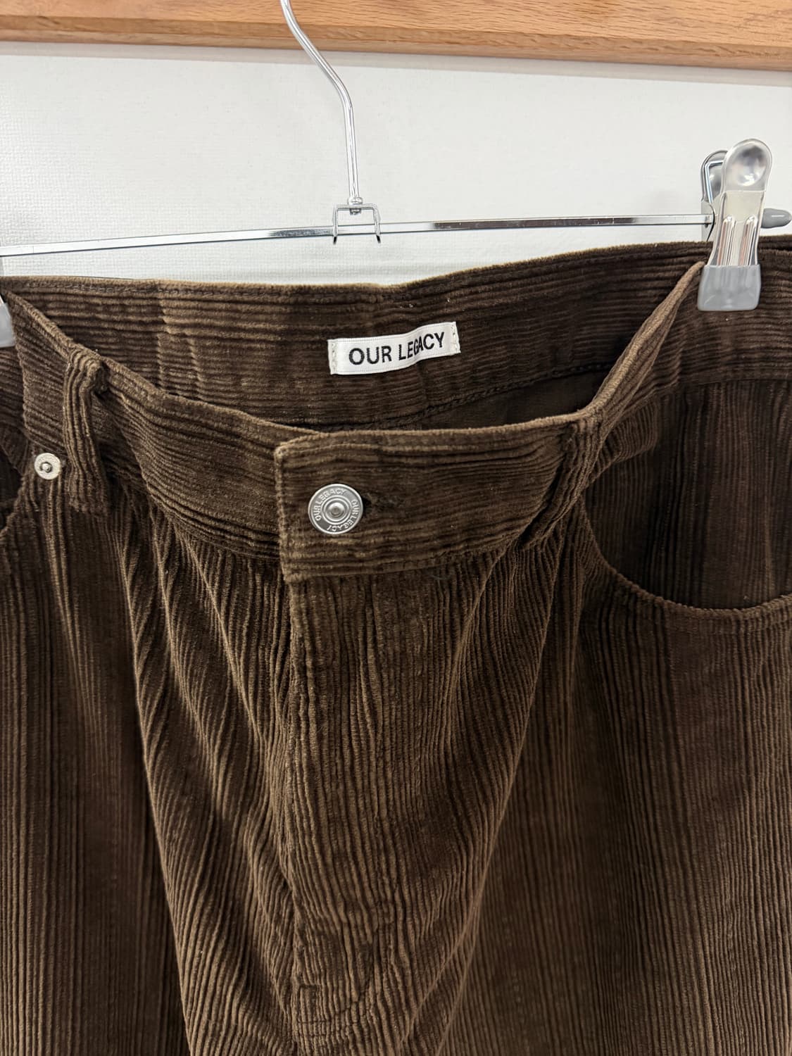 아워레가시 코듀로이 바스트컷 초콜렛 브라운 48 상품이미지3