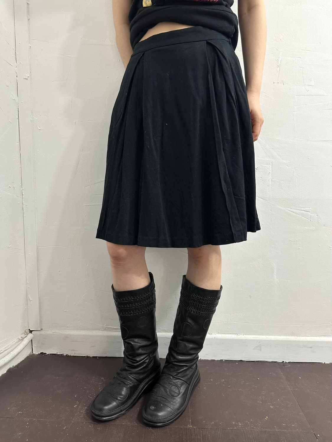 pom ponette pleats midi skirt 상품이미지2