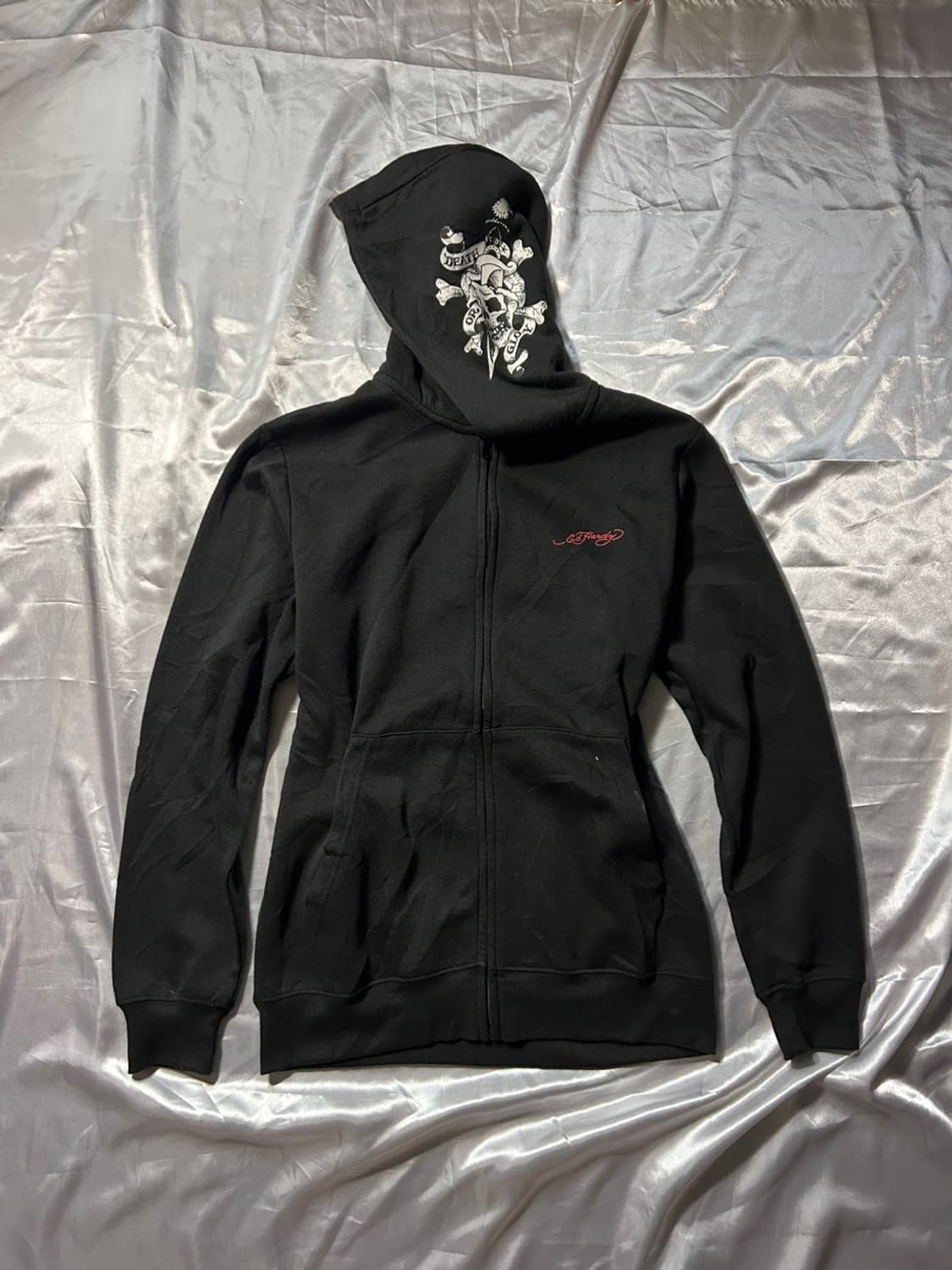 Ed Hardy skull hood zip-up 상품이미지1