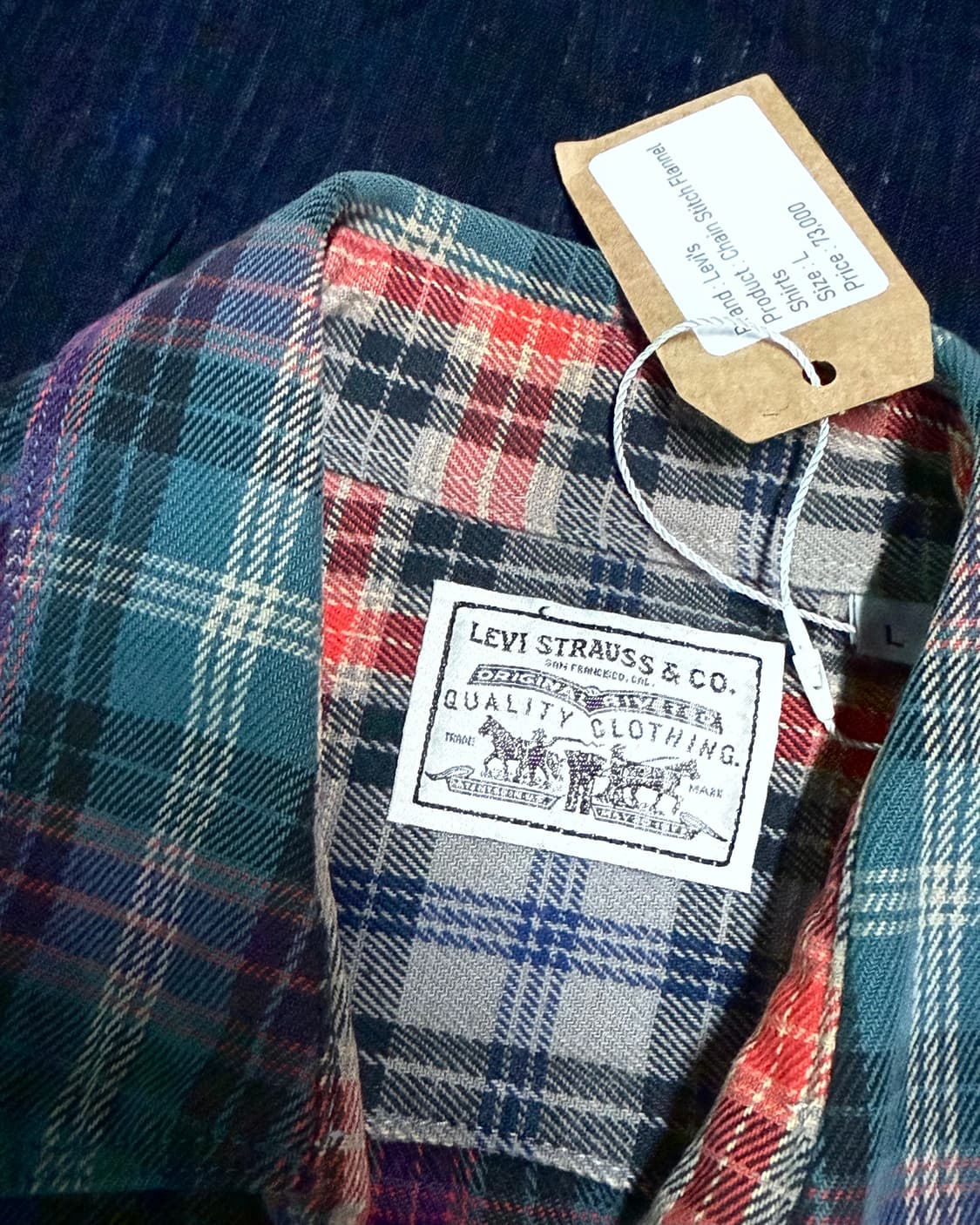 리바이스 체인스티치 플란넬 셔츠 L 상품이미지5