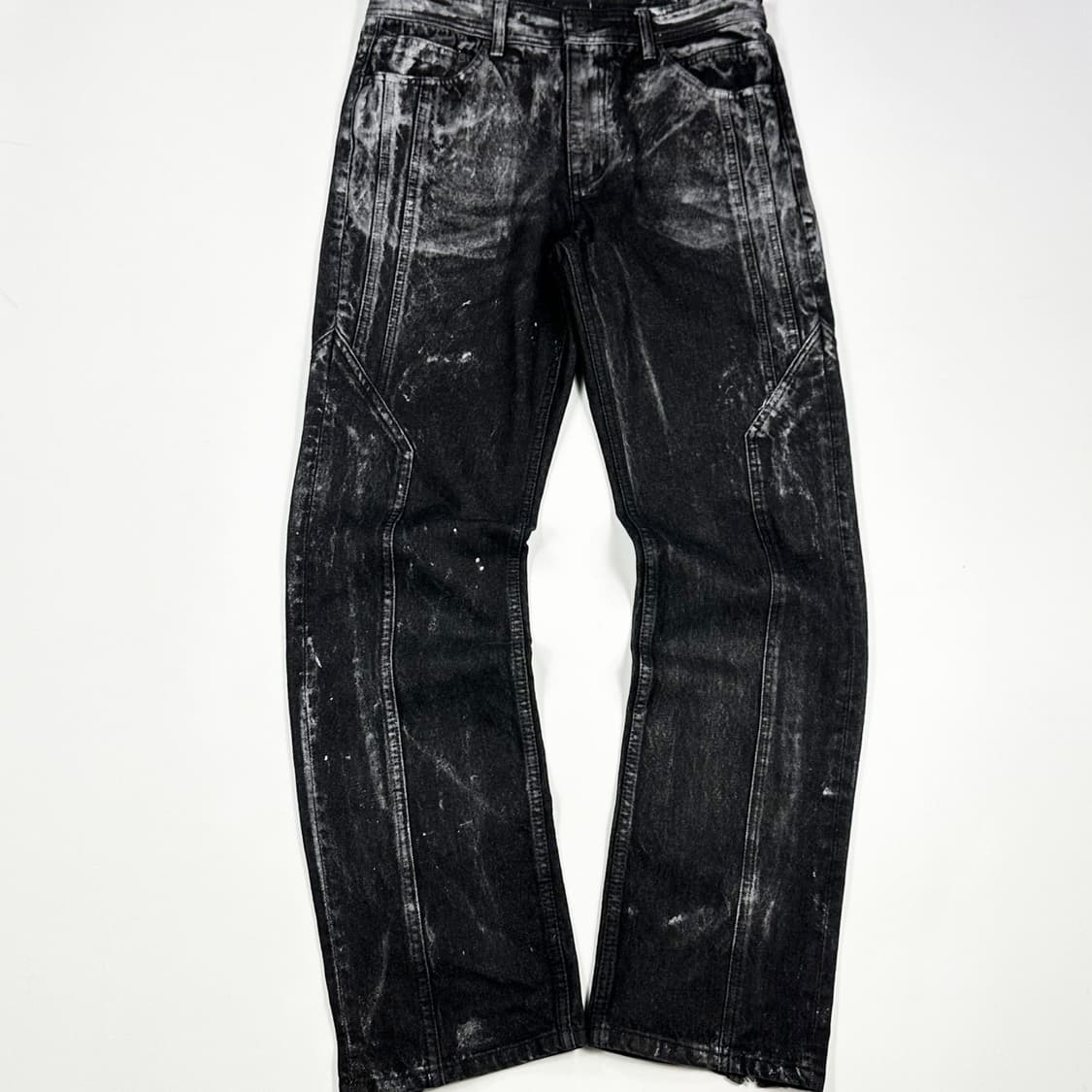 VTG 빈티지 흑청 워크 페인팅 데님 팬츠 (30인치) 상품이미지3