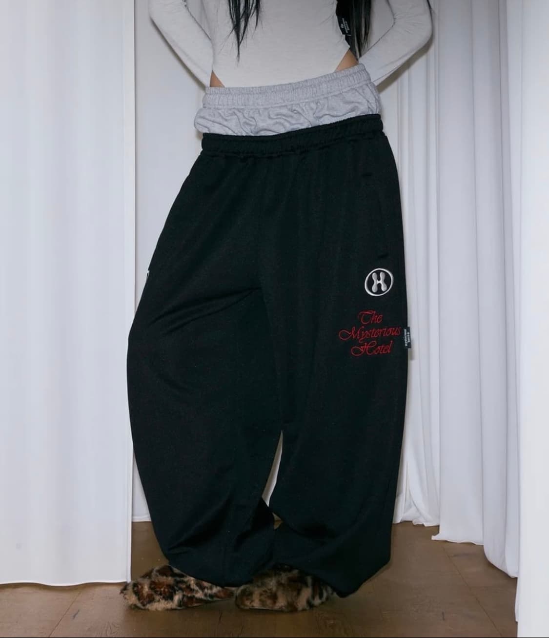 미스테리어스호텔 LAYERED JERSEY PT [Black] 상품이미지1