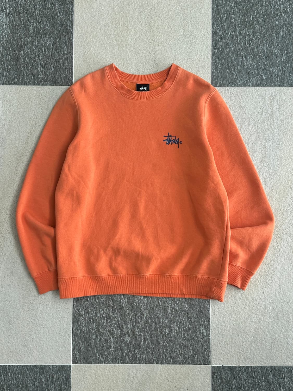 스투시 오렌지 베이직 맨투맨  상품이미지2