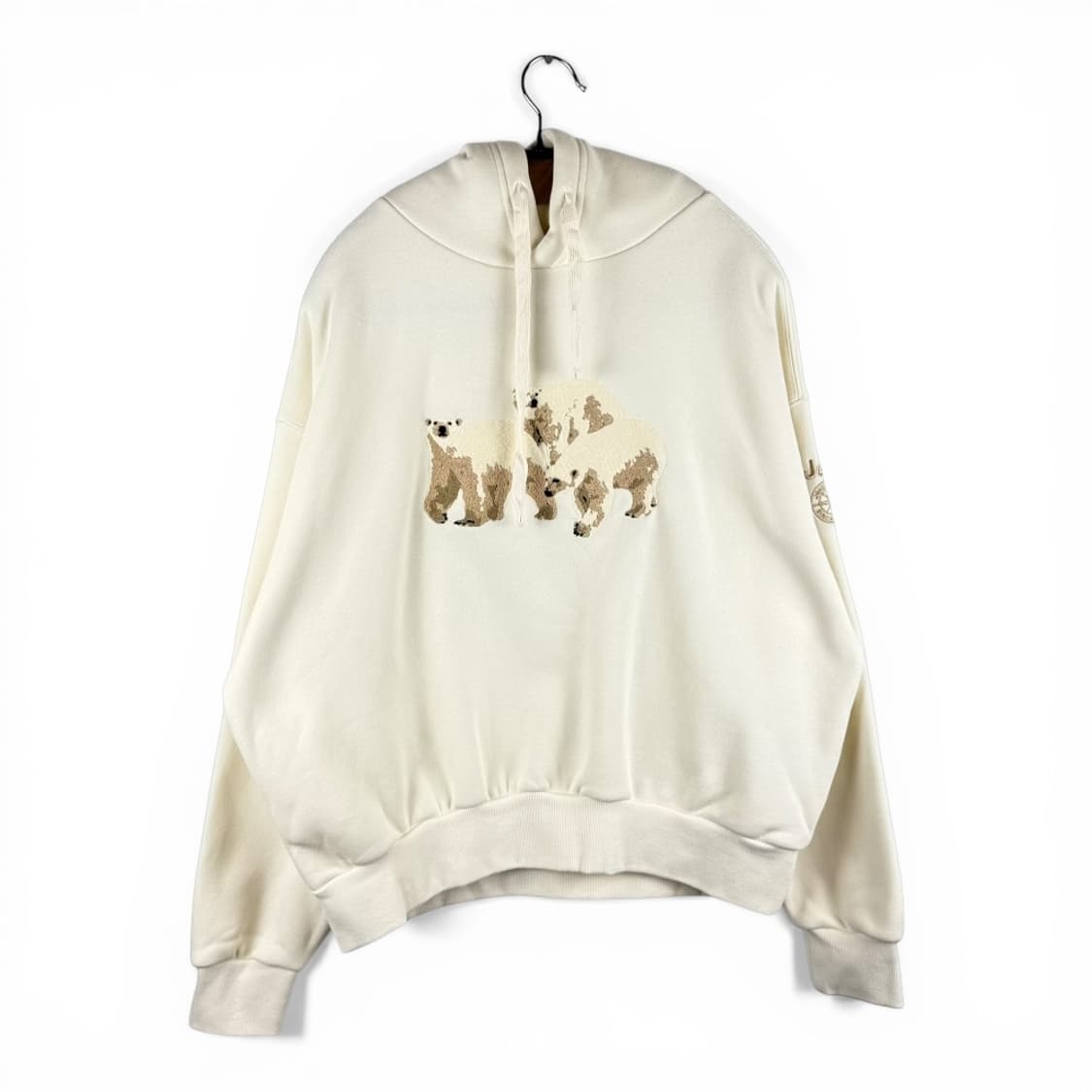 M) 지프 우먼스 폴라베어 자수 기모 루즈핏 후드티 상품이미지1