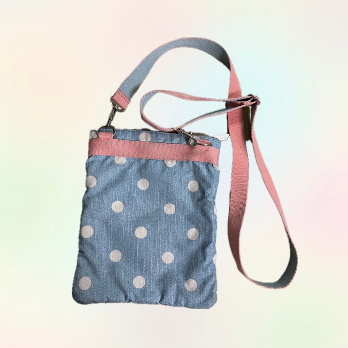 레스포삭 땡땡이 도트 파스텔 크로스백 (레어, 희귀) 하구미 상품이미지2